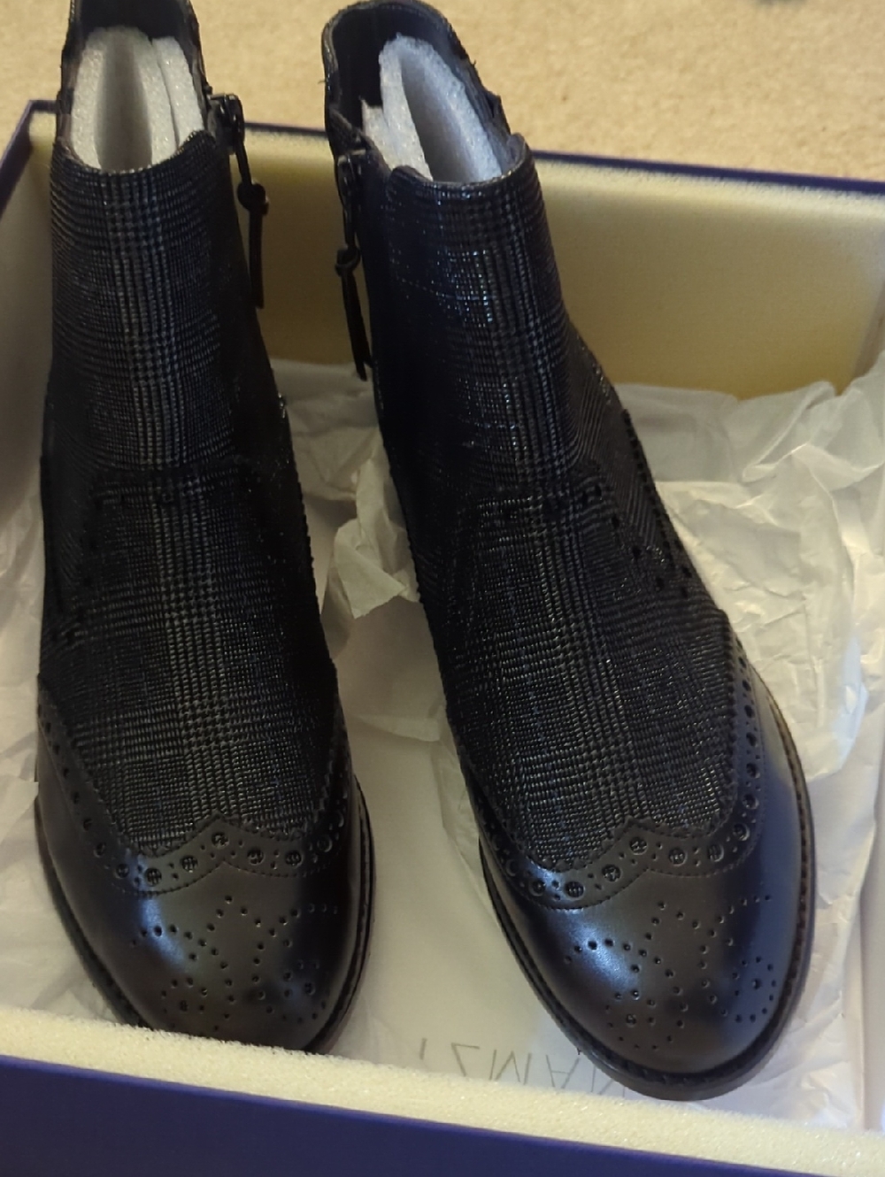 Stuart Weitzman Wingit Pewter scotch nappa   Ankle Boots